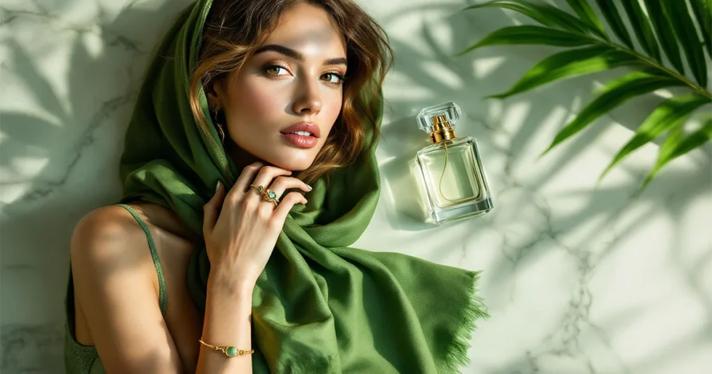 green woman perfum